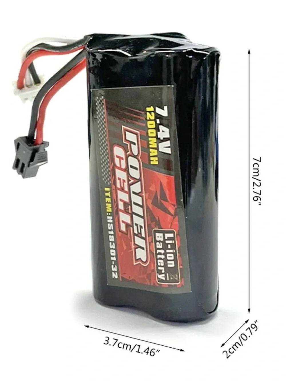 Original 7.4V 1200mAh Li-ion Power Cell Battery - Black